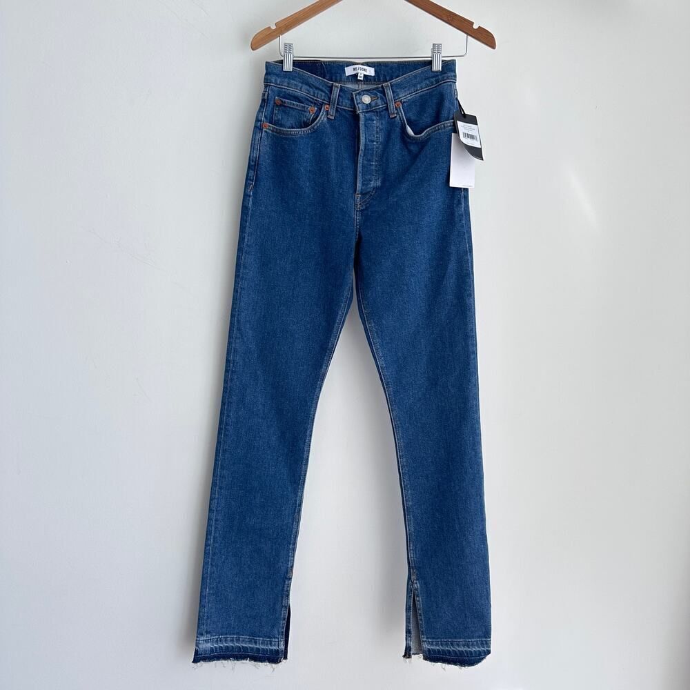 Re/Done Jeans Womens 27 High Rise Skinny Boot Western Rinse Stretch - Picture 3 of 14